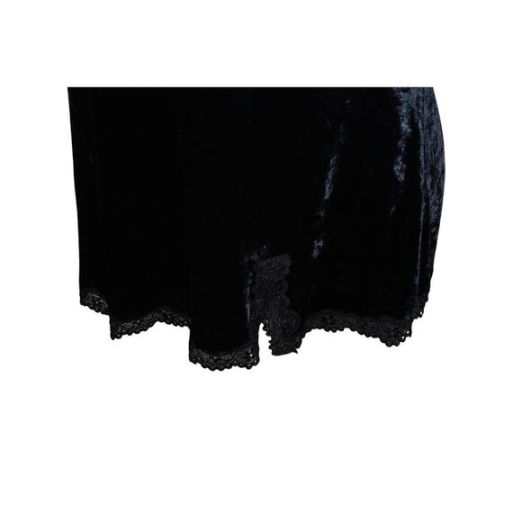 Express Black Velvet Cami Top Sheer Mesh V-Neck Adjustable Straps Size L - Picture 6 of 8